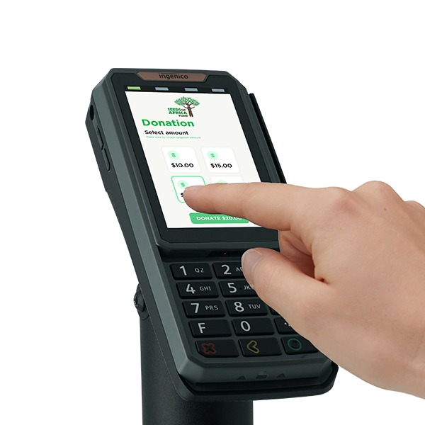 Ingenico AXIUM RX5000 med berøringsskjerm og fysisk PIN-tastatur